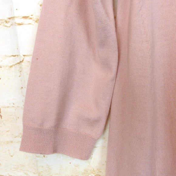 J. Crew Embroidered 100% Merino Wool Sweatshirt Womens S Pink Style A2201 FLAWS - Picture 6 of 14